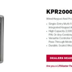 KPR2000 - SINGLE ENTRY ACCESS CONTROL KEYPAD/PROXIMITY READER - STAND ALONE OR WIEGAND