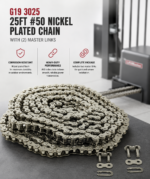 G19 3025    25FT PKG #50 NICKEL PLATED CHAIN WITH (2) MASTER LINKS - Image 2