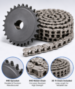 UPGRADE #40 -- #40 SPROCKET C/W 30' FT OF #40 NICKEL CORROSION RESISTANT CHAIN - Image 2