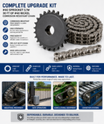 UPGRADE #40 -- #40 SPROCKET C/W 30' FT OF #40 NICKEL CORROSION RESISTANT CHAIN - Image 4