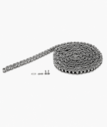 ROLLER CHAIN NICKEL PLATED #50 - PACK OF 10'FT WITH (1) MASTER LINK