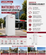 No Heater MATDCBB3 (12') - LIFTMASTER BARRIER GATE OPERATOR 110V/220V - Image 3