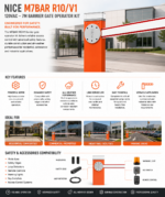 M7BAR R10/V1 NICE Barrier Gate Operator – Orange – 120VAC – 7m Barrier Kit - Image 4