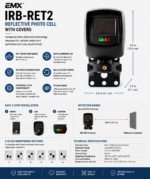 IRB-RET2 - EMX REFLECTIVE PHOTO CELL W/ COVERS - Image 3